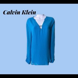 calvin klein long sleeve blouse